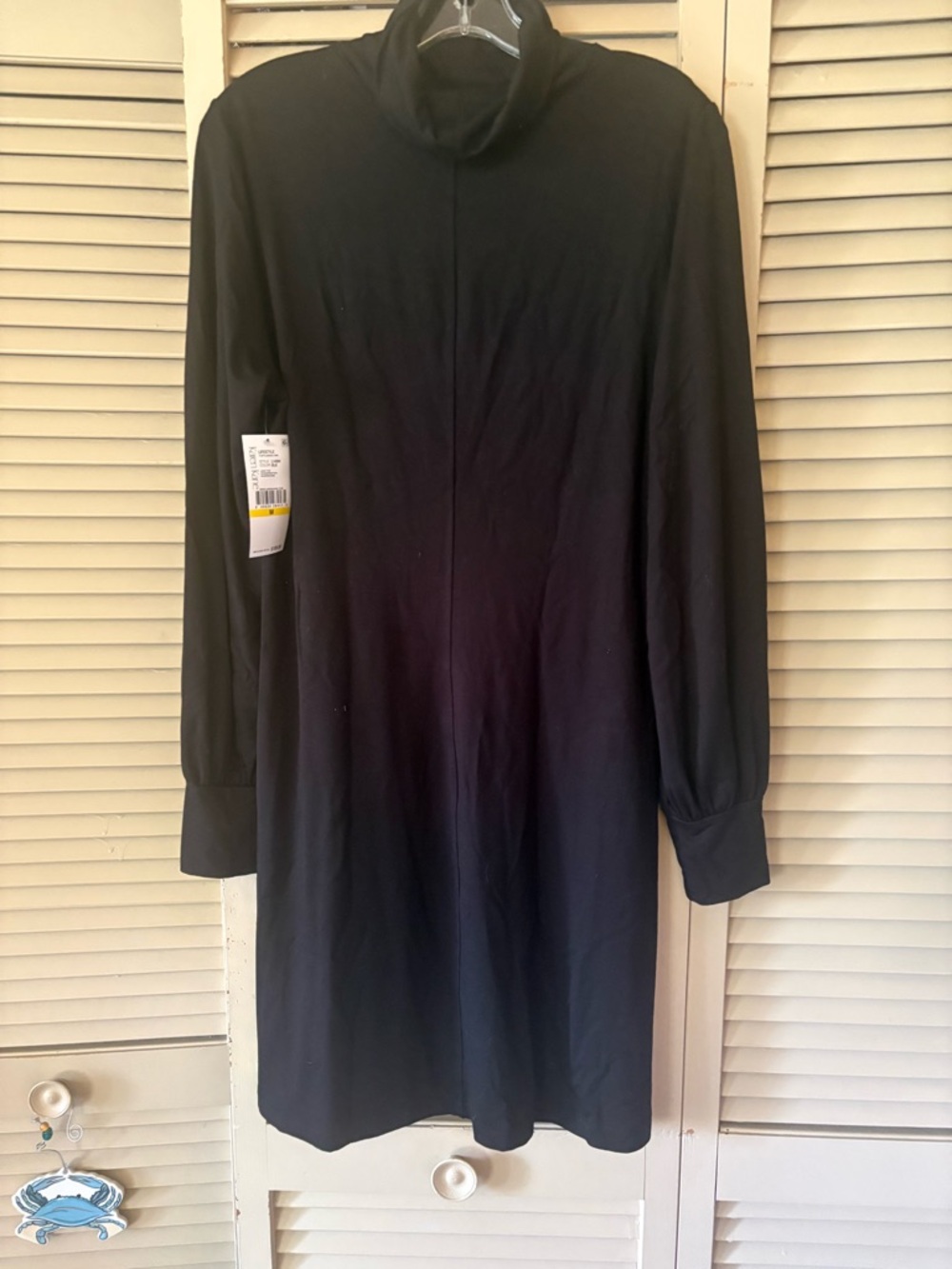 Karen Kane Black Long Sleeve Turtleneck Dress